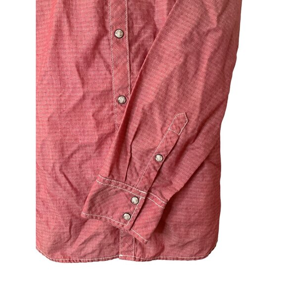 BKE Tailored Fit XL Mens Cotton Blend Long Sleeve Pearl Snap Western Shirt - Picture 10 of 13